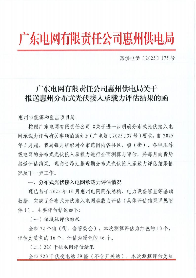 广东惠东县分布式光伏接入电网承载力评估结果公告 title=